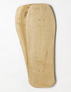 Planche de skateboard vierge en érable - 15 x 60 cm - 7 plis - Bois naturel  - Double queue unie - Concave - Light Deck en vrac - Pour décoration de la