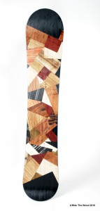 SnowBoard Marqueterie Bois Multi Essence.