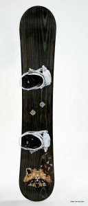 SnowBoard Marqueterie Racoon 