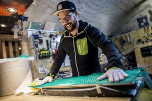 winter skateboard building project